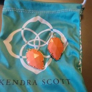 Coral Kendra Scott earrings